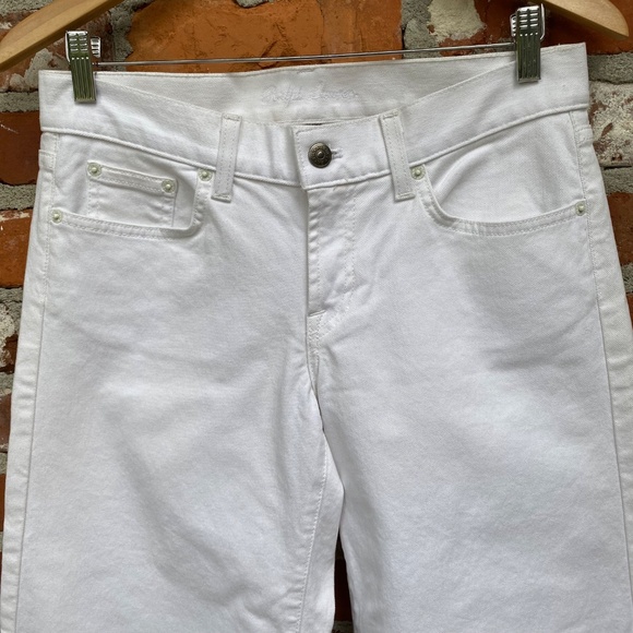 Ralph Lauren Black Label Big Pony Wide Leg Jeans White‎ Denim Size 29 - Picture 3 of 10